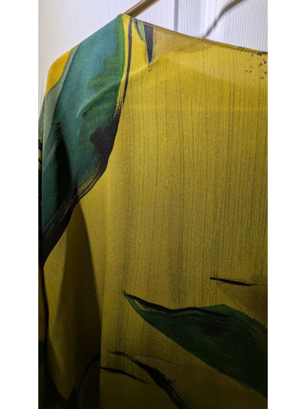Nora Lottie Floral Poncho Top Abstract Art to Wear Silk Hand Painted Artsy - Picture 7 of 8